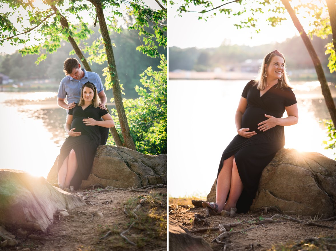 Maternity session by a lake 