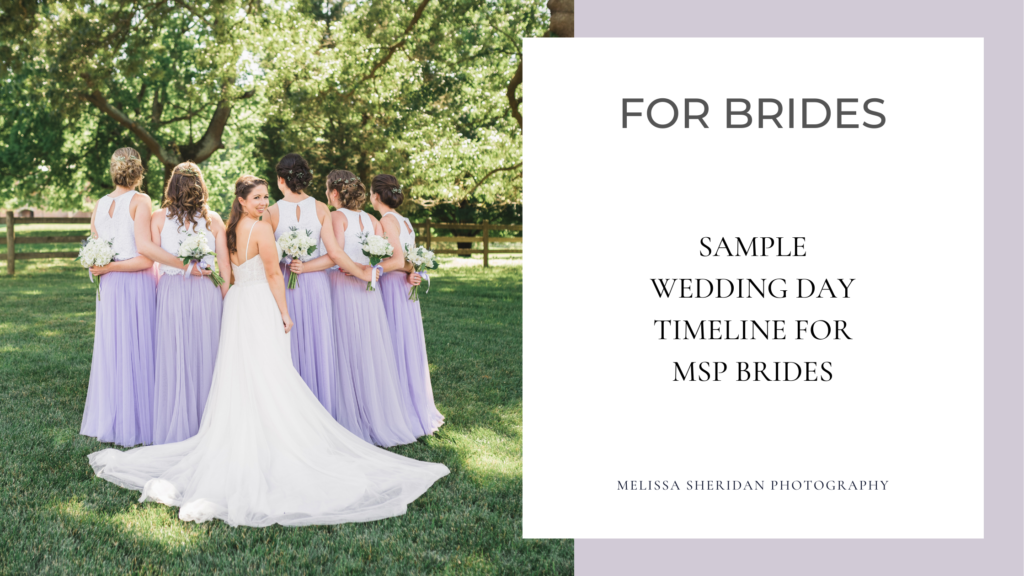 Sample Wedding Day Timeline | Melissa Sheridan Photography
