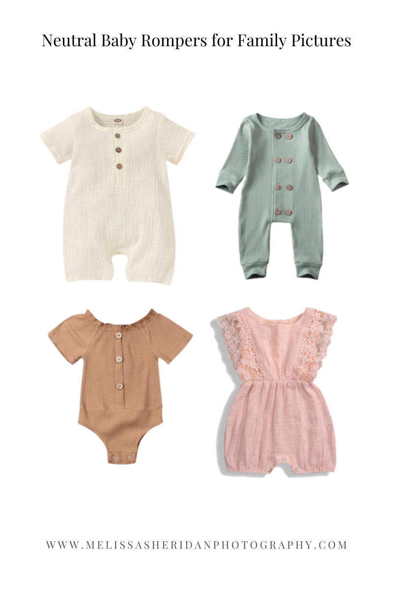 Baby Rompers for Family Photos | Melissa Sheridan Photography