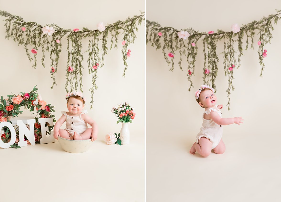 little girl with flowers and one letters | Dayton Photographer