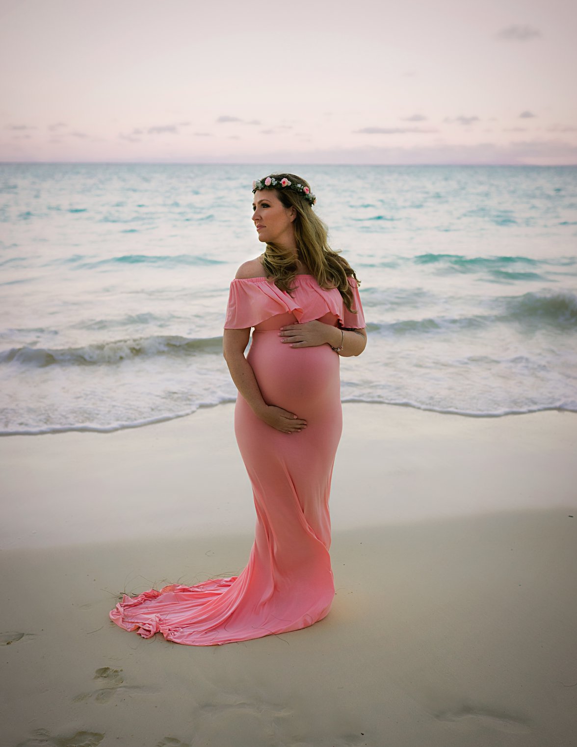 pink maternity dress example | Melissa Sheridan Photography