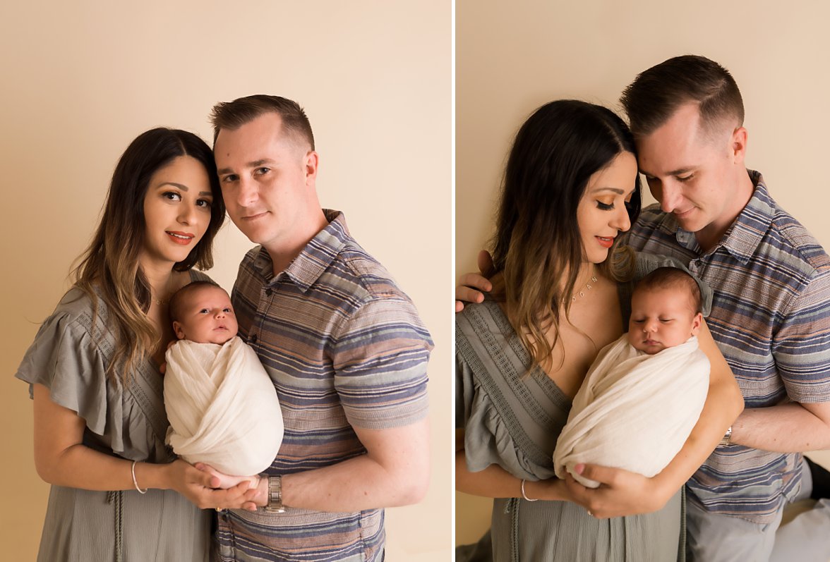family of three with new baby boy | Newborn Photographer Near Me