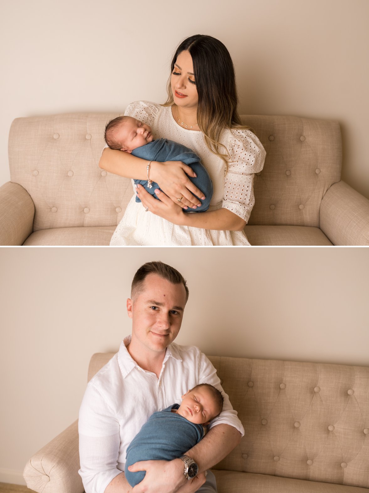 mom and dad holding new baby boy | Melissa Sheridan Photography