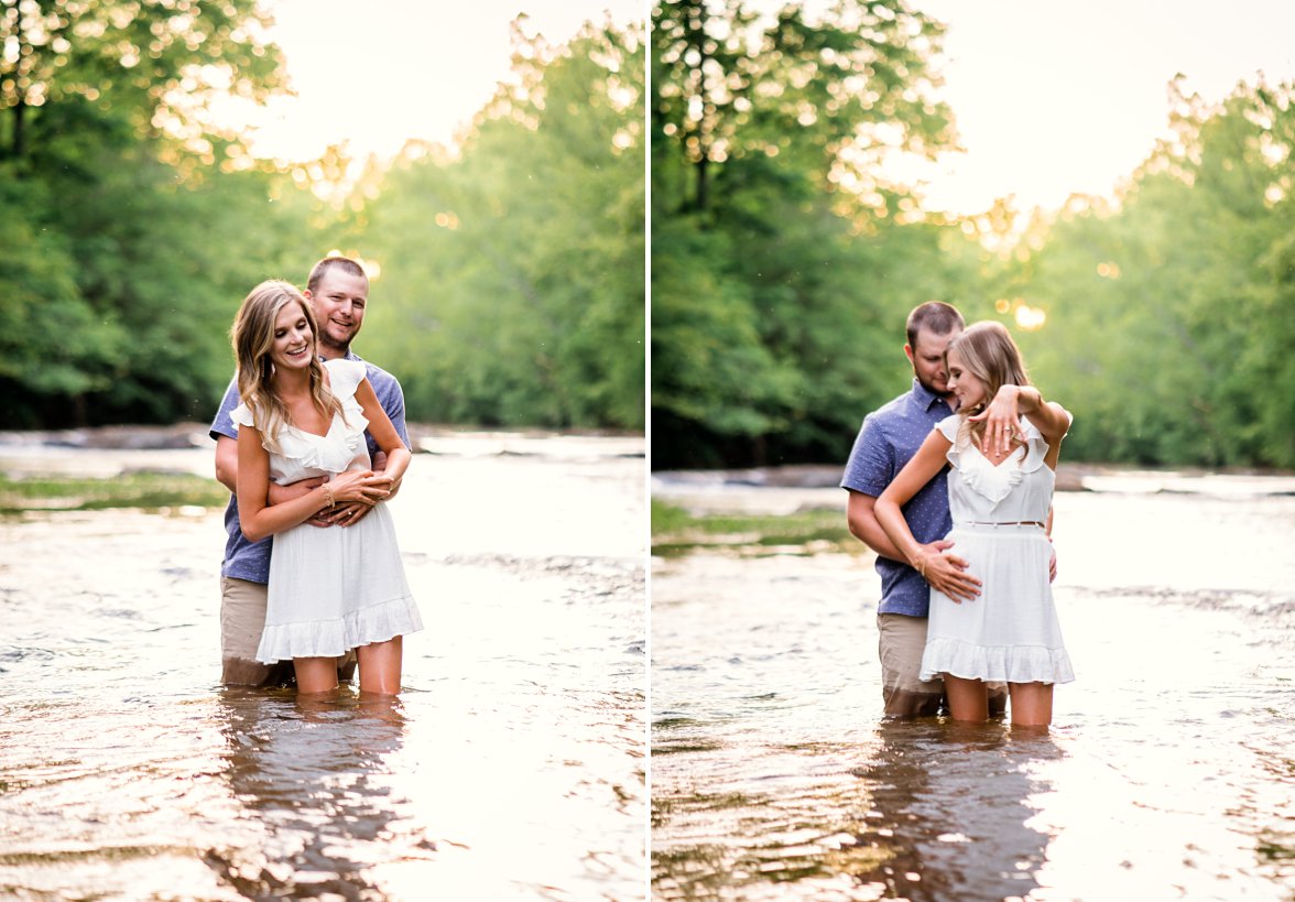 romantic river engagement photos | Montgomery Alabama Engagement Photographer