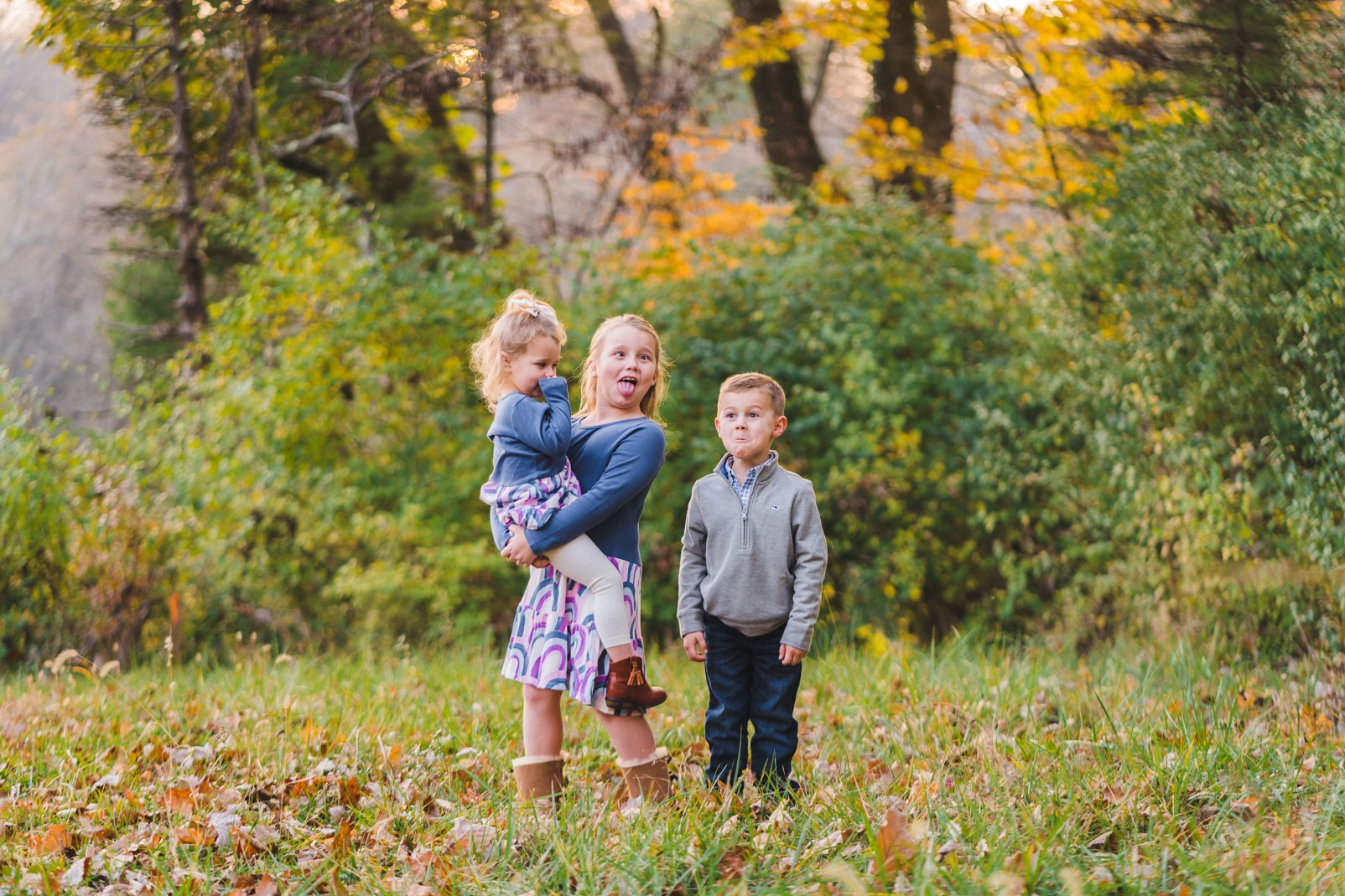 kids making silly faces | Melissa Sheridan Photography