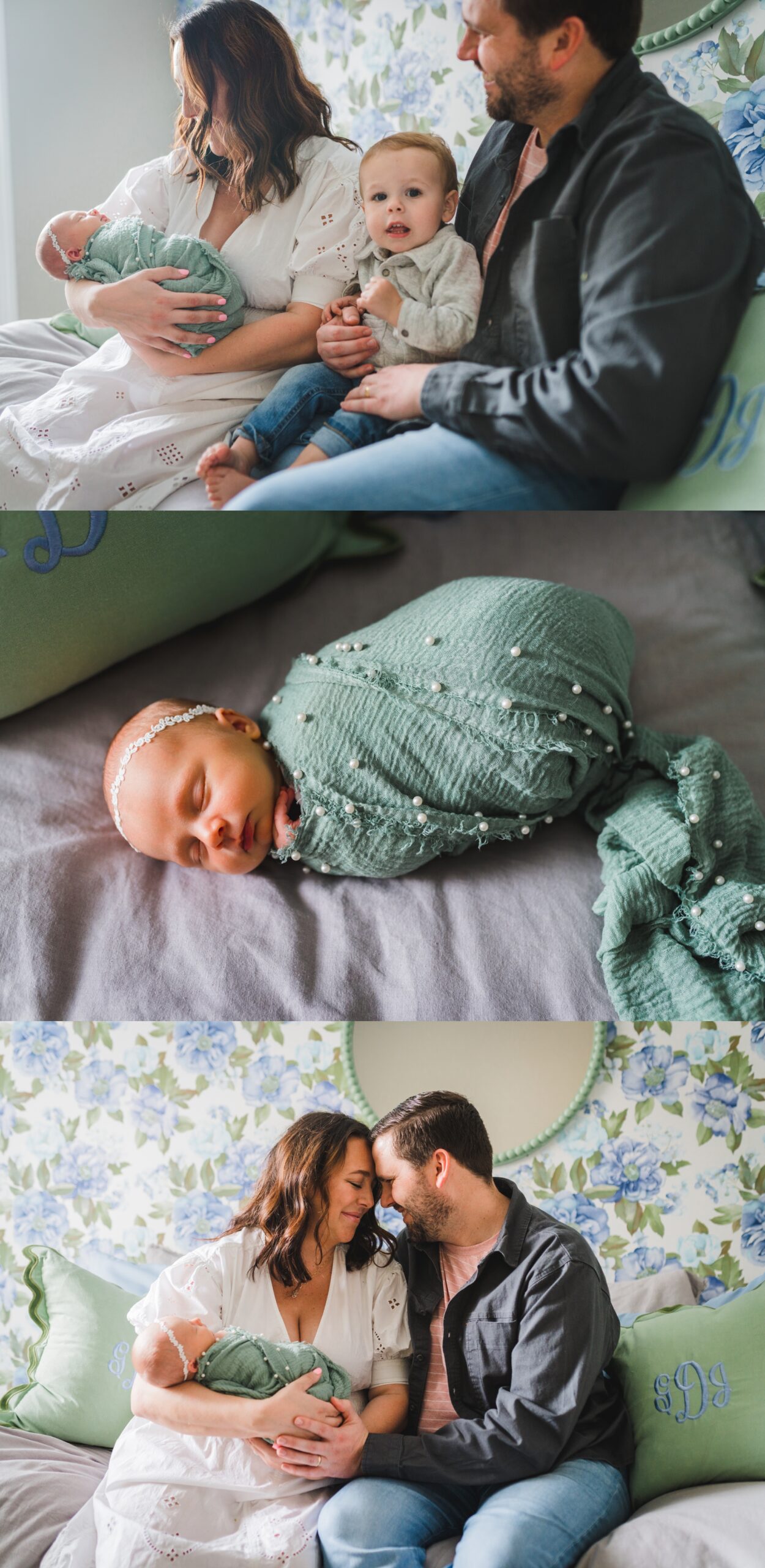 family of four in baby's nursery | newborn photography in Northern Virginia | Melissa Sheridan Photography