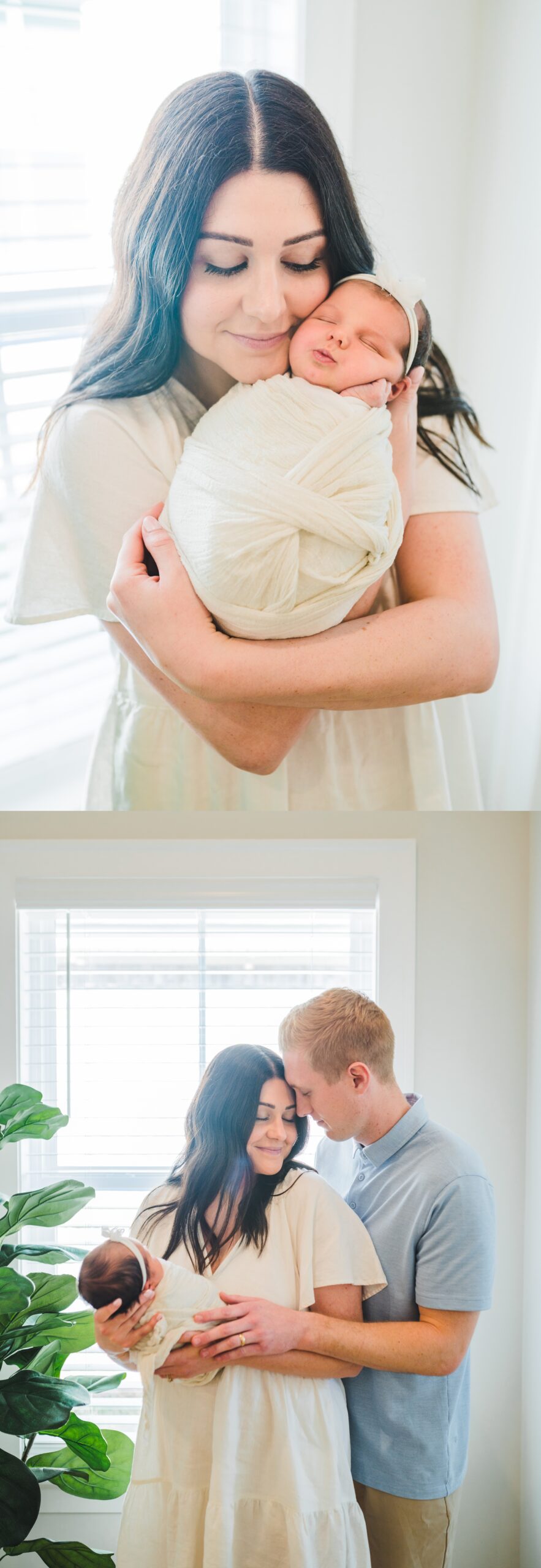 mom and dad holding newborn baby girl | Melissa Sheridan Photography