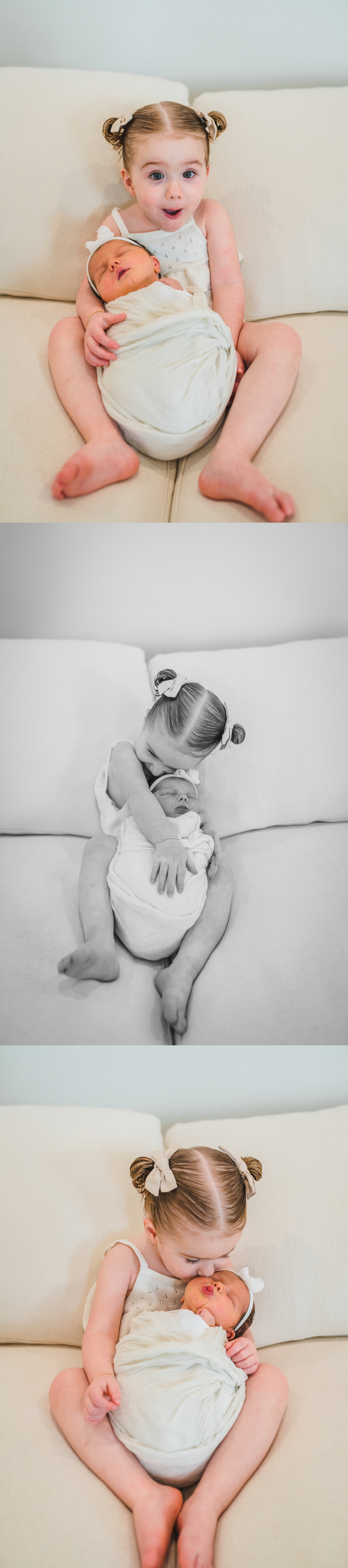 big sister holding baby sister | Melissa Sheridan Photography