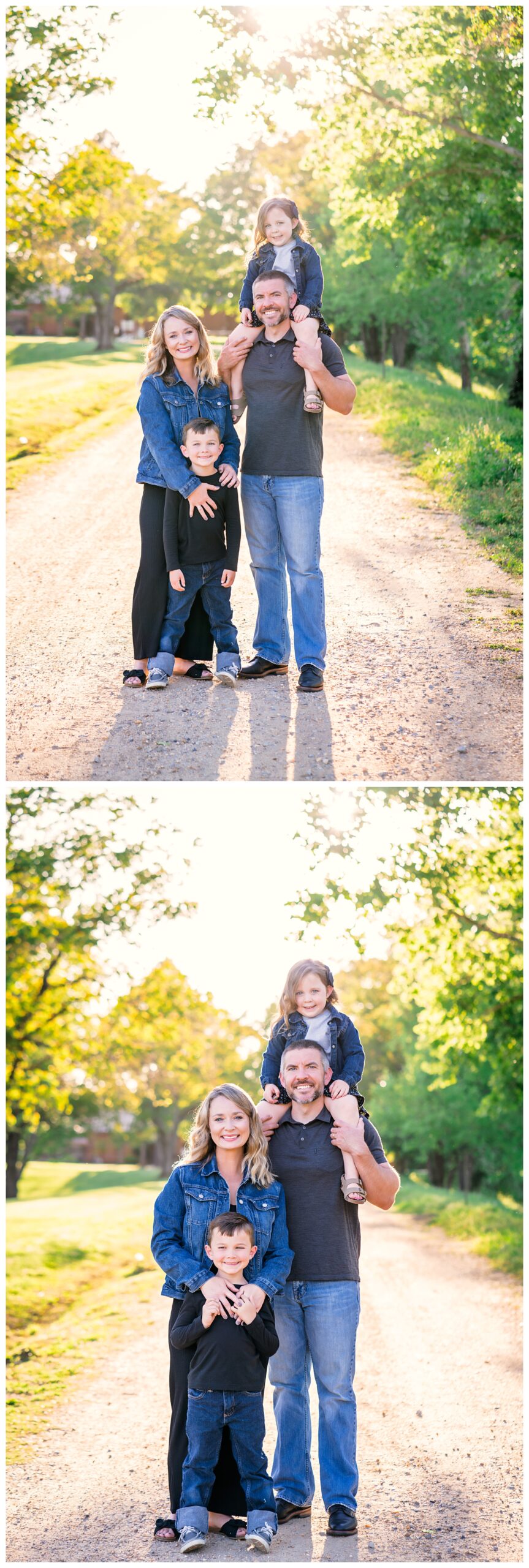 Family of four in the sunshine | Melissa Sheridan Photography
