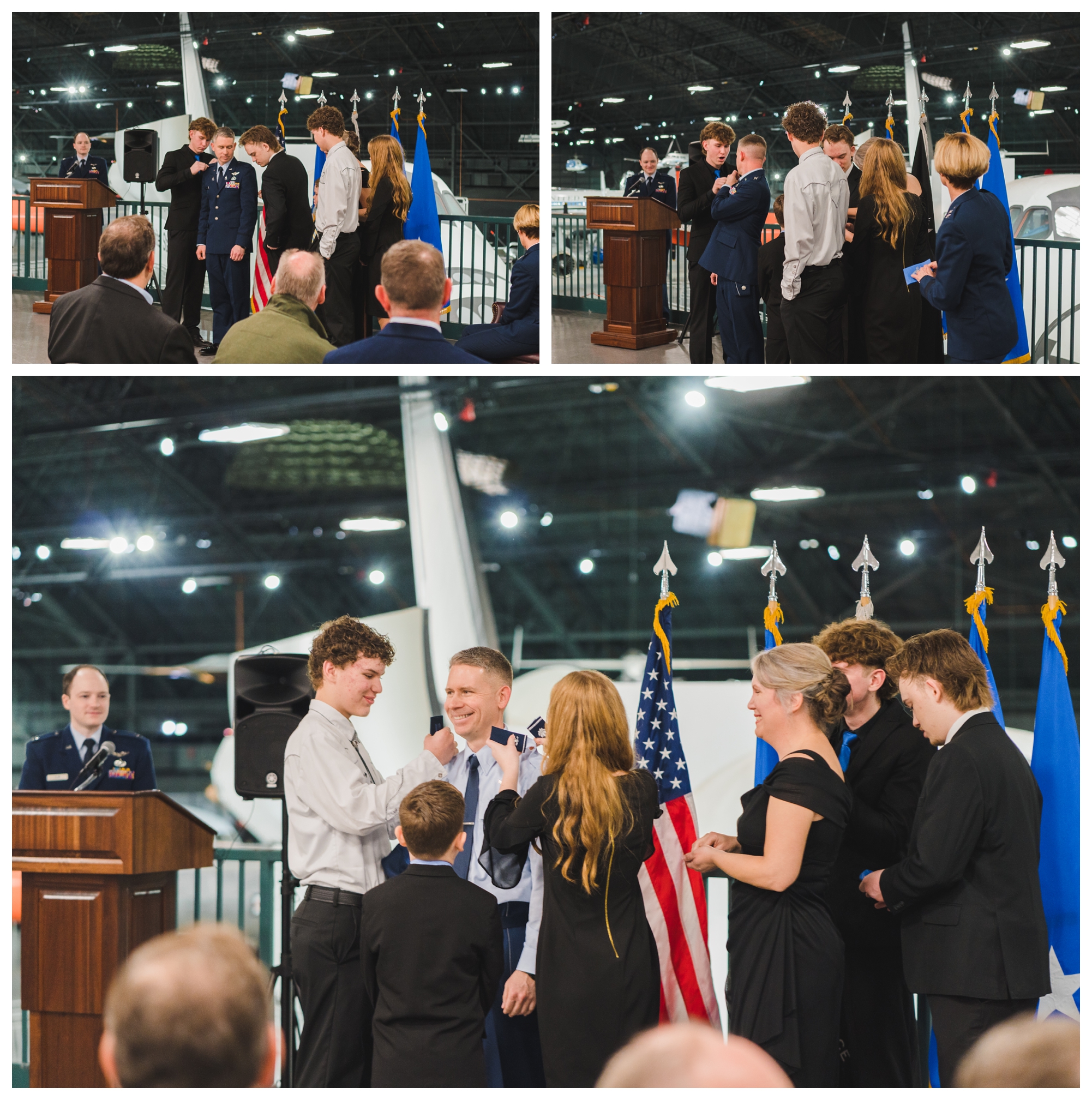 Military Promotion Ceremony in U.S. Air Force Museum | Melissa Sheridan Photography