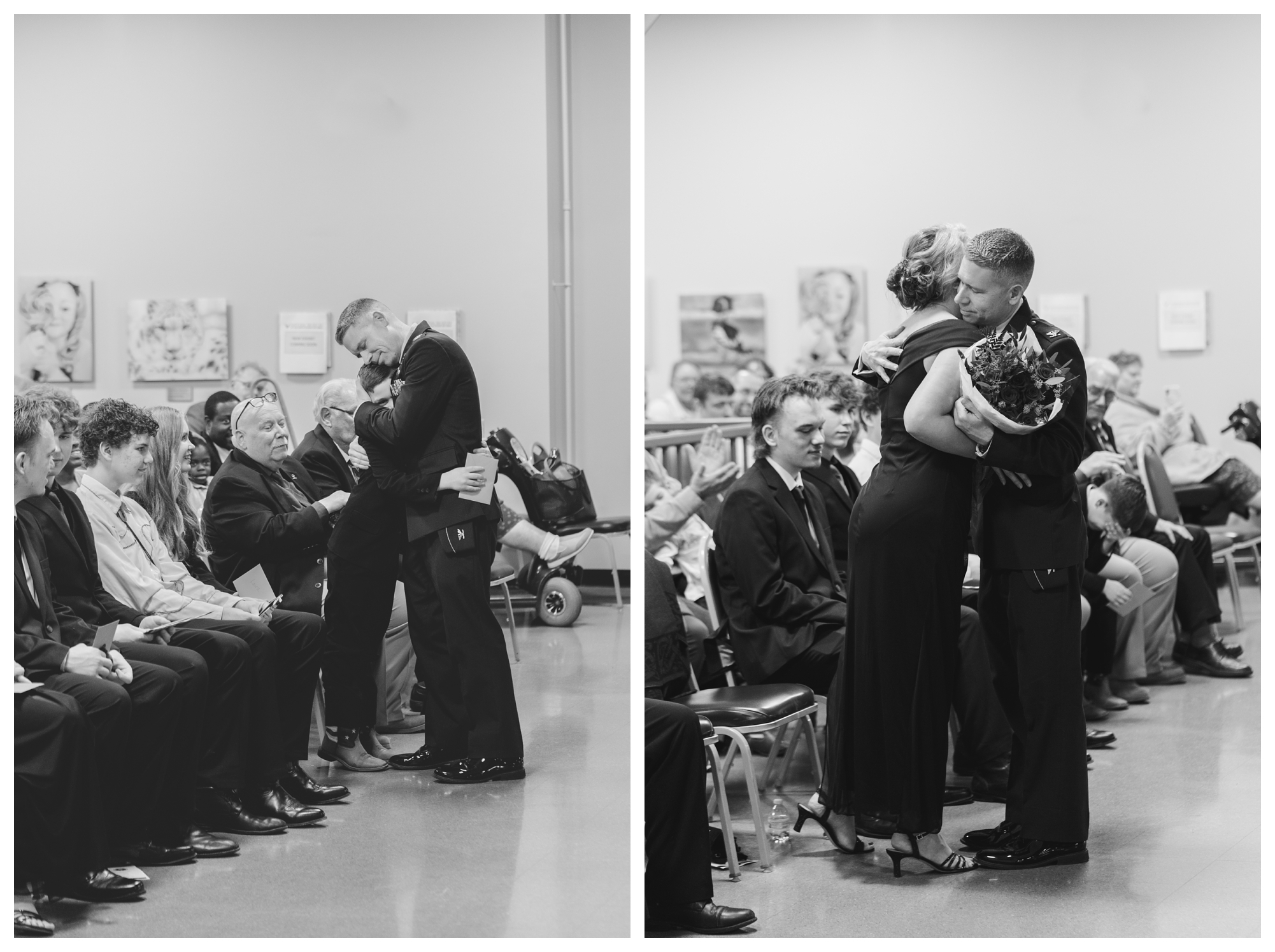 Giving gifts at military promotion ceremony | Melissa Sheridan Photography
