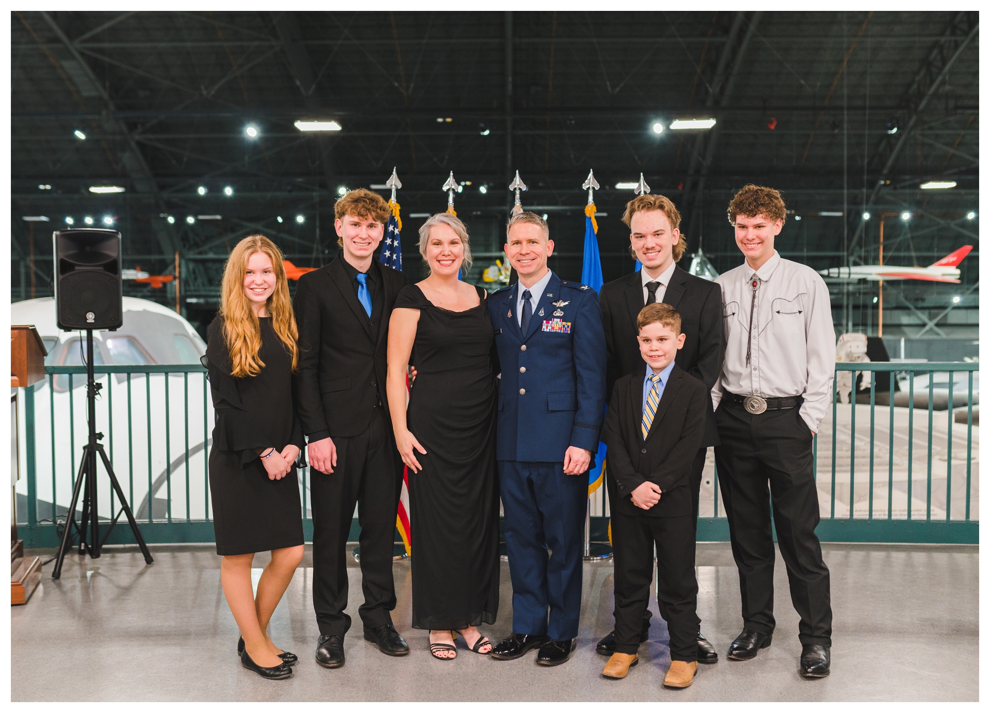 Family at promotion ceremony | Military Promotion Ceremony Photography