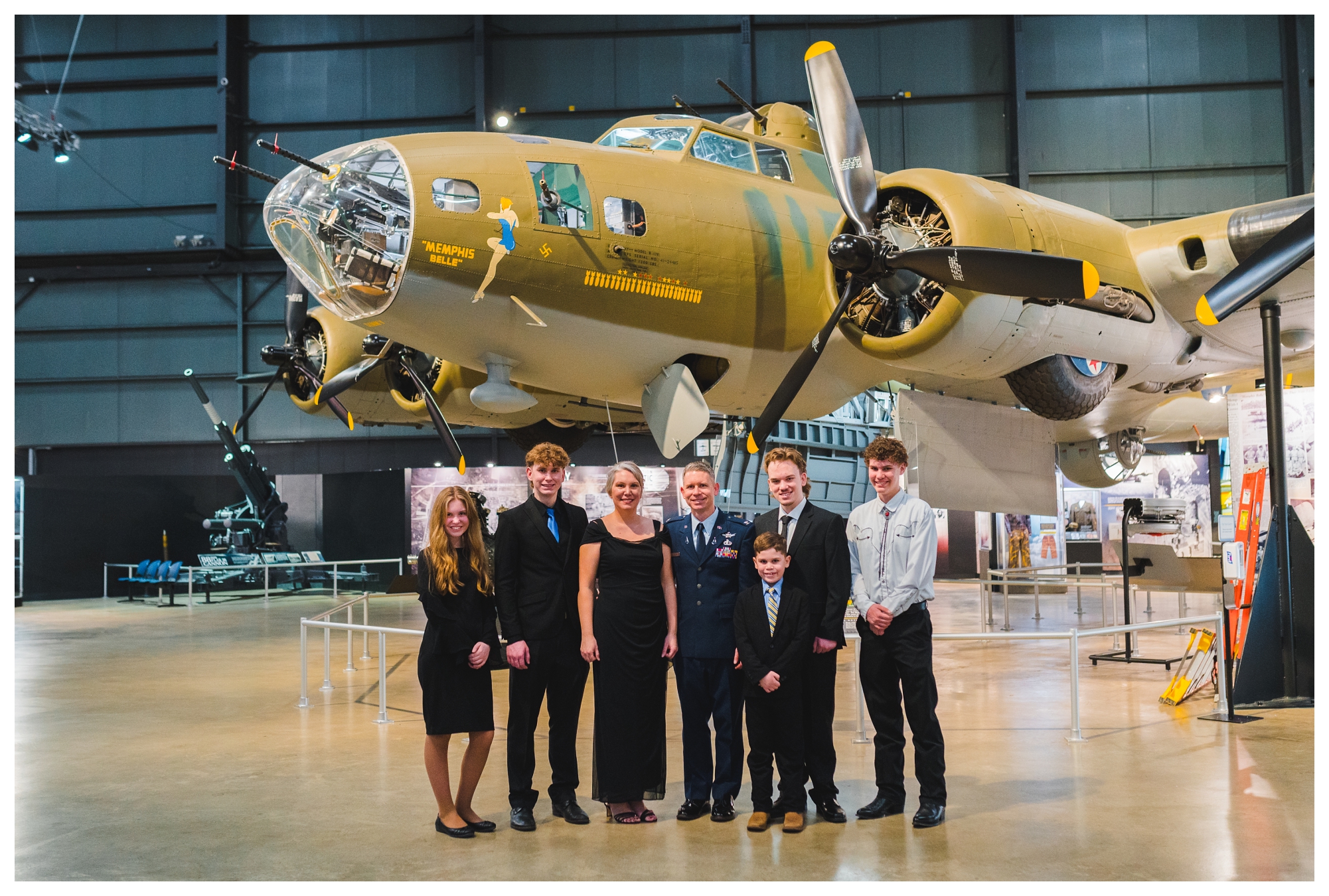 Family in front of airplane at Air Force Museum | Melissa Sheridan Photography