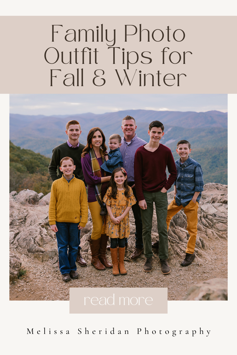 Family Photo Outfit Tips for Fall & Winter | Melissa Sheridan Photography