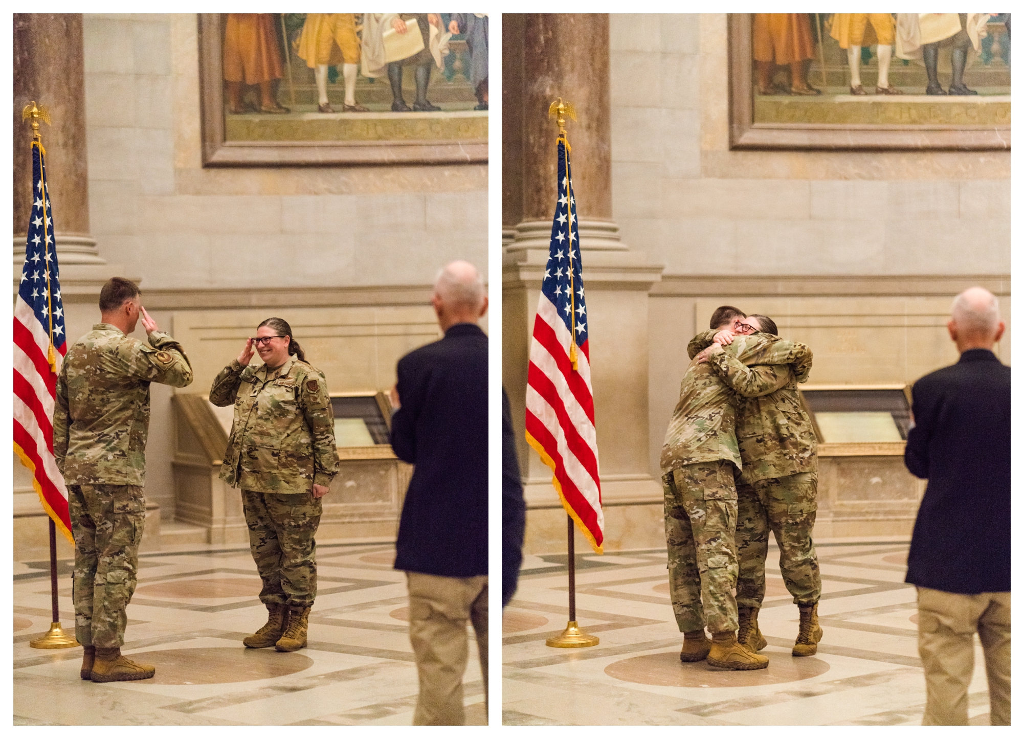 Military Promotion Ceremony at The National Archives | Northern Virginia Photographer | Melissa Sheridan Photography