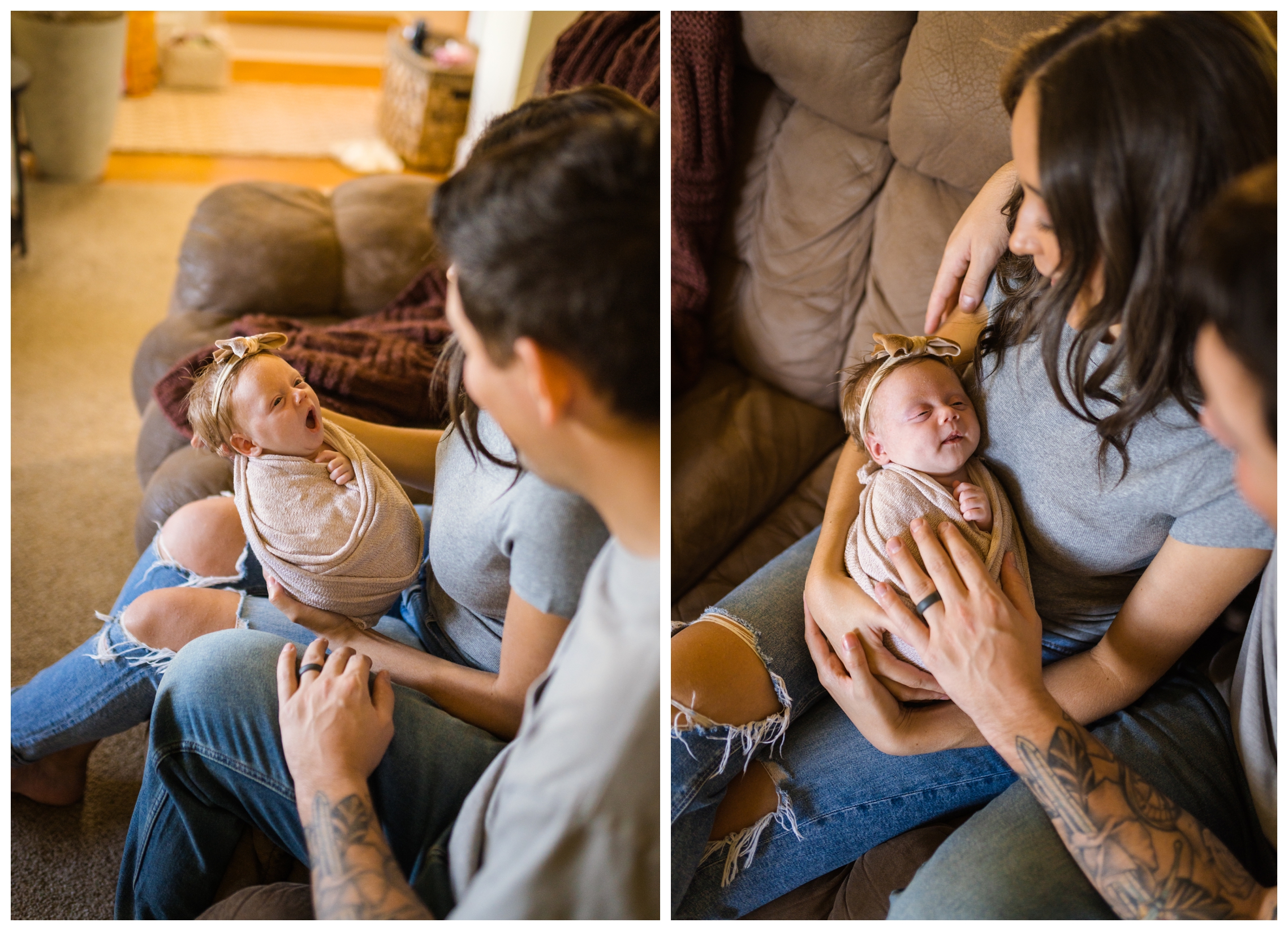 parents holding sleepy baby girl | melissa sheridan photography