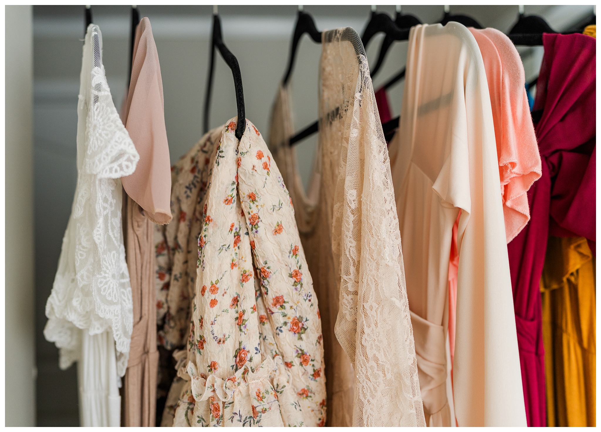 Client Closet of Dress from Melissa Sheridan Photography, Newborn Studio Photographer