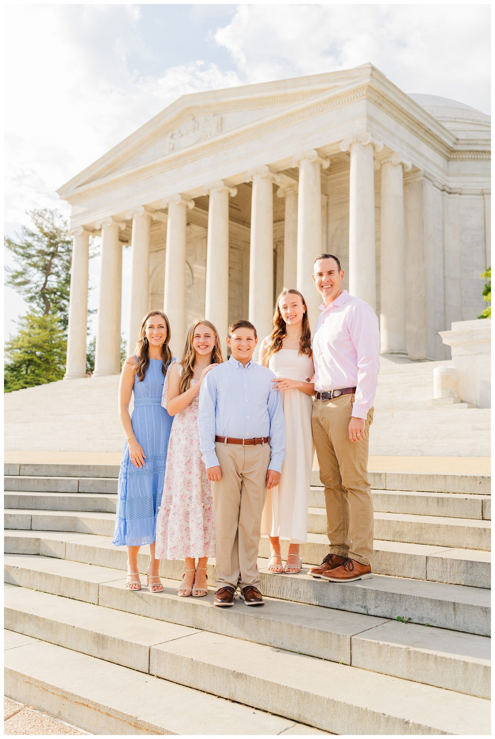 family Photos at the Jefferson Memorial by Washington, D.C. Family Photographer, Melissa Sheridan Photography