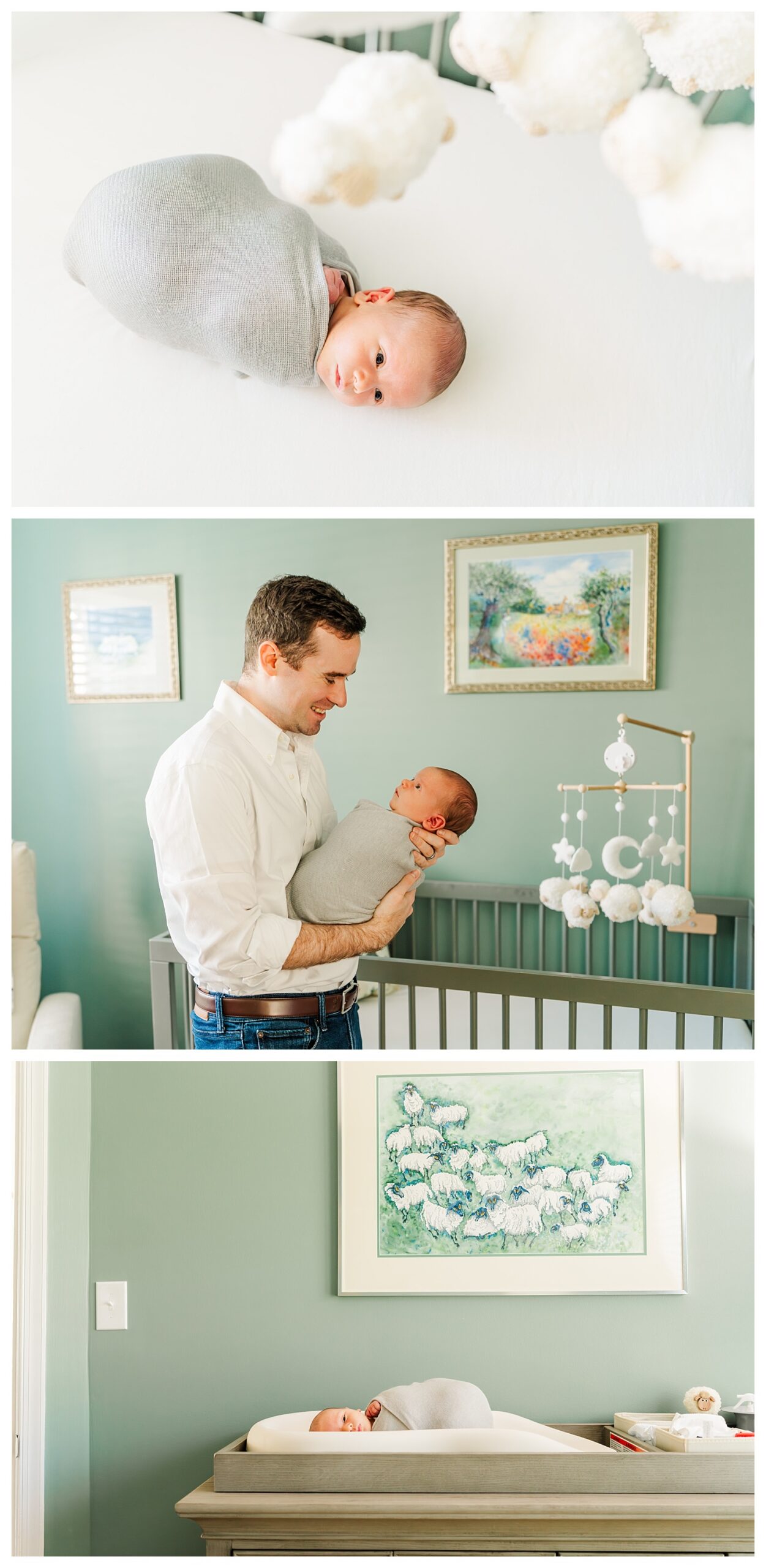 lamb sheep themed nursery details | newborn photos in Alexandria by Melissa Sheridan